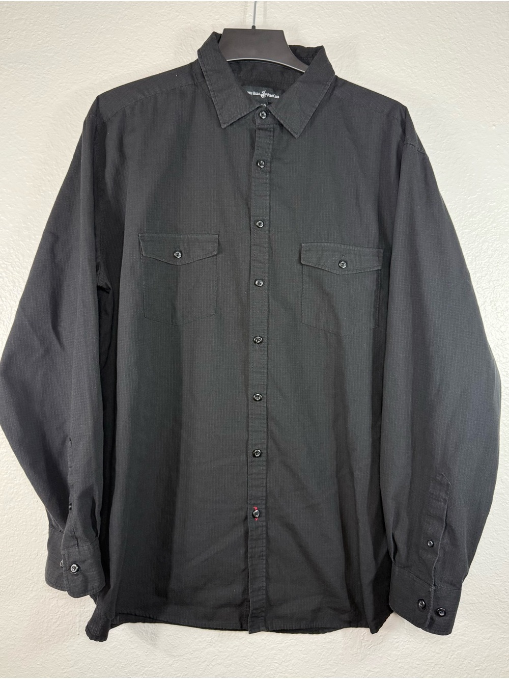 Beverly Hills Polo Club Men’s Black Button Down Shirt Long Sleeve Size 2XLB